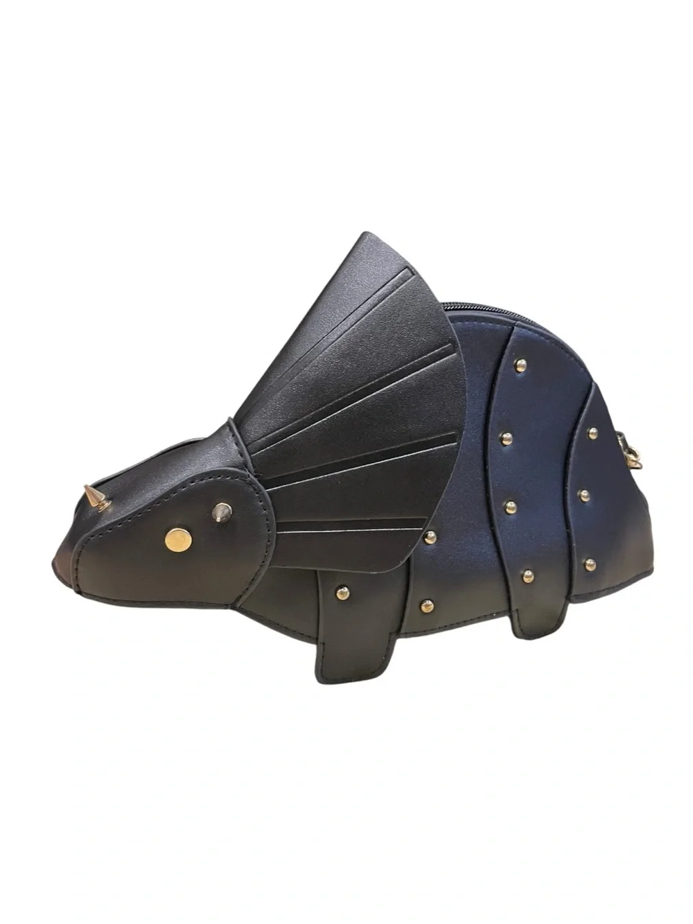 Triceratops Crossbody Novelty  Purse with Gold Chain NWOT